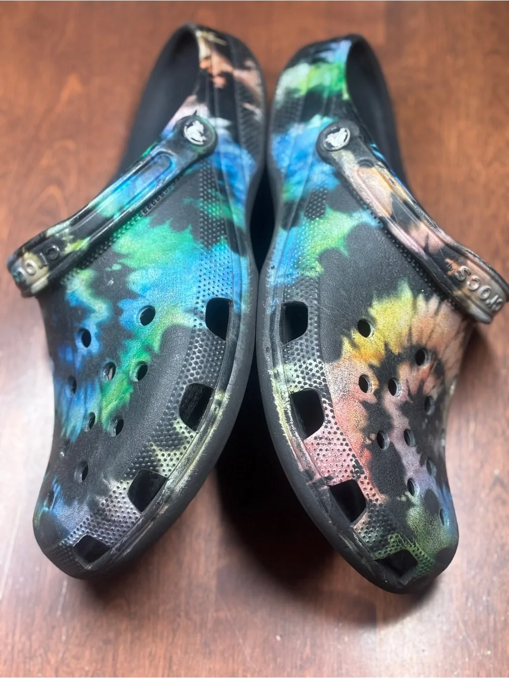 CROCS Tie-Dye Classic Clog - Black with Multi Colors